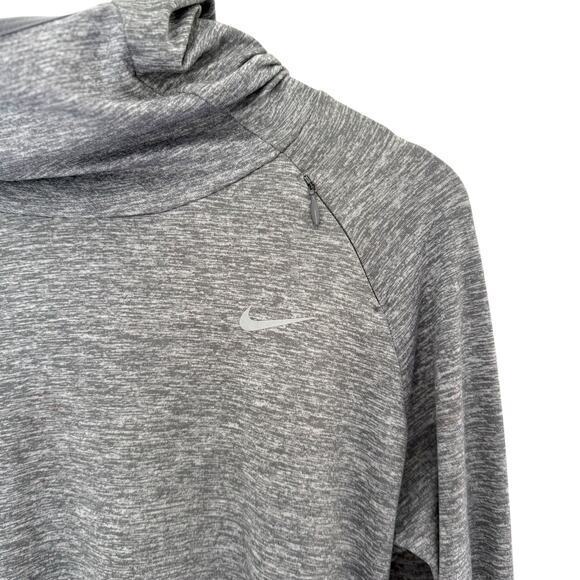 Nike Dri-Fit Element Cowl Neck Long Sleeve Pullover Running Hoodie Gray Size S - Picture 5 of 9